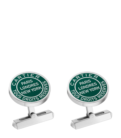 Cartier Harrods Cufflinks In Green