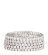 SHAY SHAY WHITE GOLD AND DIAMOND 5 THREAD STACK RING (SIZE 6.5)