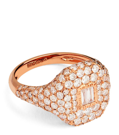 Shay Rose Gold And Diamond New Modern Pinky Ring