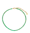 SHAY SHAY YELLOW GOLD AND EMERALD TENNIS NECKLACE