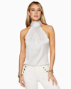 Ramy Brook Lori High Neck Tank Top In Ivory