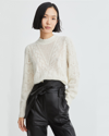 Veronica Beard Raylan Pointelle-knit Pullover Sweater In Blue