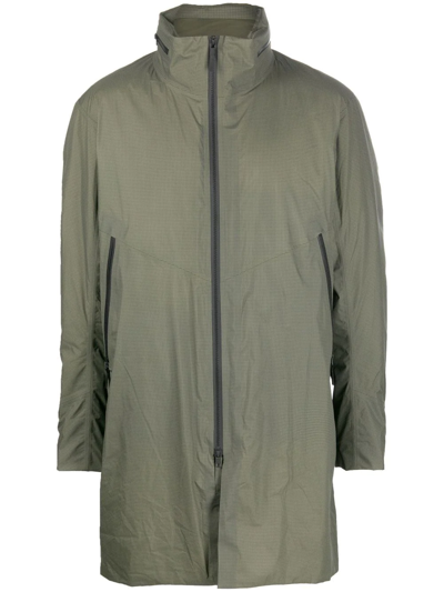 Veilance Monitor Zipped Coat In Green