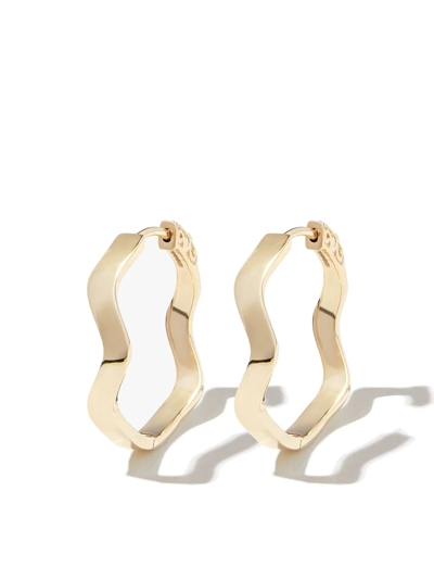 Mateo 14kt Yellow Gold Curve Hoop Earrings