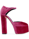 Giuseppe Zanotti Bebe Pumps In Fuxia Velvet In Pink