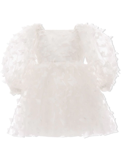 Tulleen Kids' Bell Mariposa Mini Dress In White