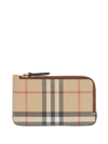 BURBERRY VINTAGE CHECK ZIPPED CARD CASE