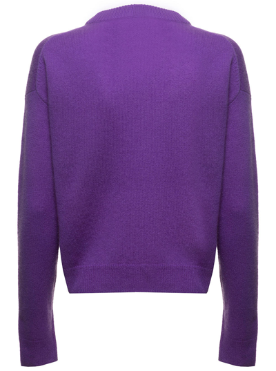 Allude Purple Sweater In Knittted Cashmere Blend  Woman In Violet