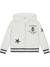 Dolce & Gabbana Star-patch Zip-front Hoodie In White