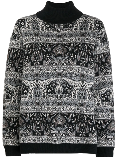 Antonio Marras Lupetto Jacquard-pattern Sweater In Black