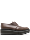 Clergerie Bree Platform Lace-up Shoes In Grey