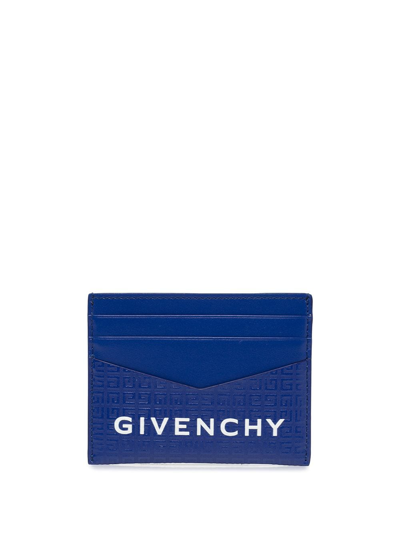 Givenchy 4g Logo印花卡夹 In Ocean Blue