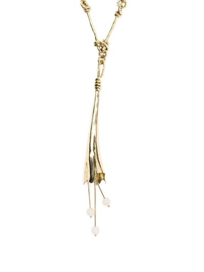 Ulla Johnson Palila Bead-embellished Necklace In Gold