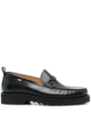 BALLY ENGRAVED-LOGO LEATHER LOAFERS