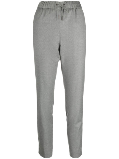 Fabiana Filippi Drawstring Straight-leg Trousers In Grey