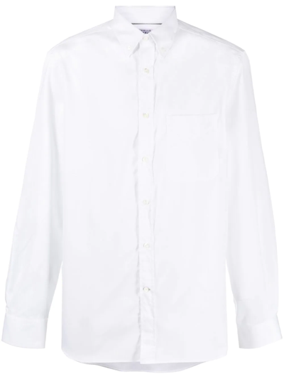 Brunello Cucinelli Long-sleeve Cotton Shirt In White