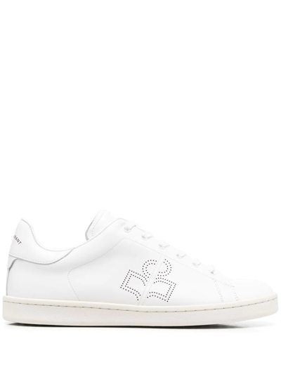 Isabel Marant Perforated-logo Low-top Trainers In Weiss