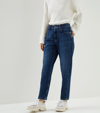 BRUNELLO CUCINELLI EMBELLISHED-TAB HIGH-RISE STRAIGHT JEANS