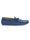 Tod's Men's Suede Loafers Moccasins Gommino In Blue