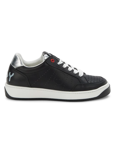 Off Play Women's Perforated Leather Sneakers In Black