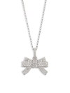 ROBERTO COIN WOMEN'S DISNEY X ROBERTO COIN PRINCESS CINDERELLA 18K WHITE GOLD & DIAMOND BOW PENDANT NECKLACE