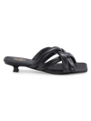 Ash Women's Nolita Crisscross Leather Sandals In Black