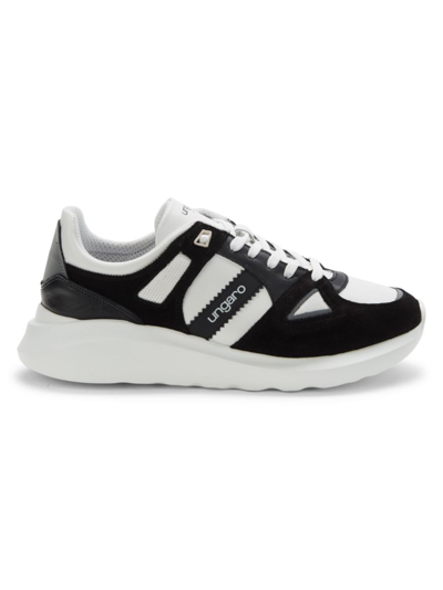 Ungaro Men's Two-tone Leather & Suede Sneakers In White Black