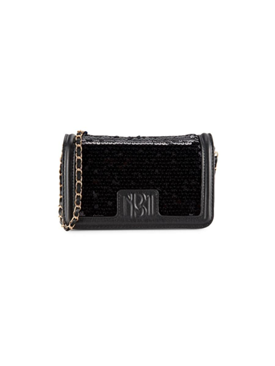 Badgley Mischka Women's Sequin Crossbody Bag In Black