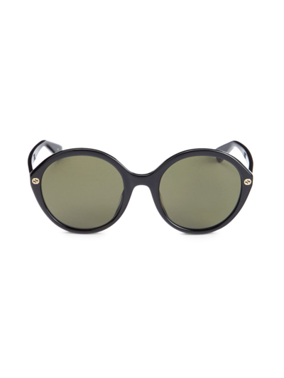 Gucci Women's 55mm Round Sunglasses In Black
