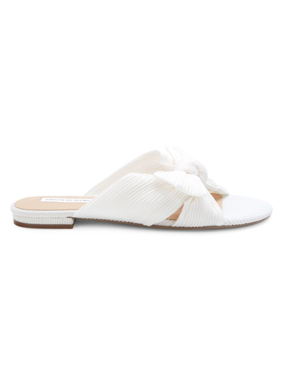 Saks Fifth Avenue Women's Twist-knot Flat Sandals In White