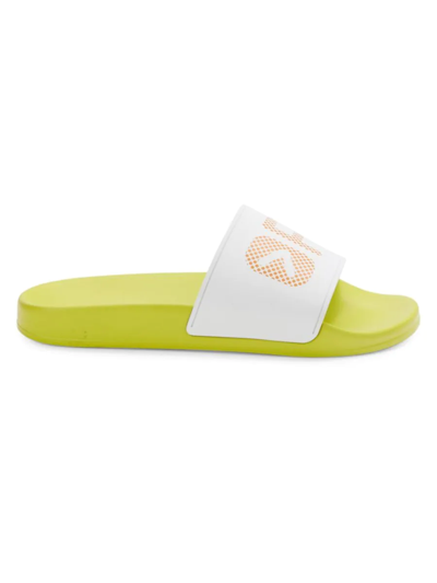 Off Play Women's Logo Slides In White Yellow