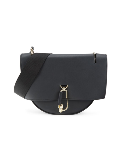 Zac Posen Women's Belay Leather Saddle Crossbody Bag In Black