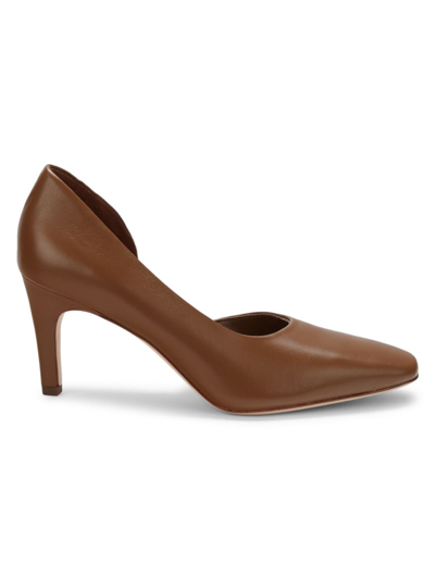 Vince Women's Tiana Point Toe Leather Pumps In Fawn
