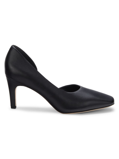 Vince Women's Tiana Point-toe Leather Pumps In Black