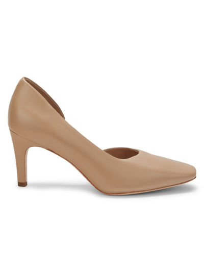 Vince Women's Tiana Point Toe Leather Pumps In Cappuccino