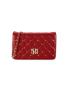 Badgley Mischka Women's Studded Diamond-quilted Crossbody Bag In Brick Red