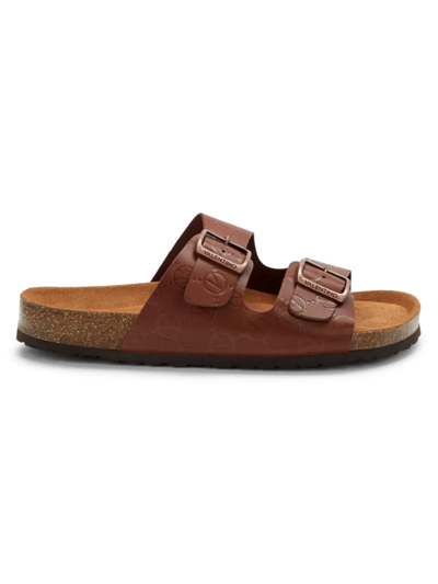 Valentino by Mario Valentino Men’s Slippers VALENTINO BY MARIO Black/Red Leather Logo Slide Sandals  main image 4