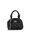 Badgley Mischka Women's Dome Studded & Quilted Convertible Top Handle Bag In Black