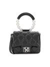 Badgley Mischka Women's Mini Faux Pearl Embellished Top Handle Bag In Black