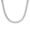 Anthony Jacobs Men's 18k Gold Plated Stainless Steel Flat Box Chain Necklace In Stainless Steel
