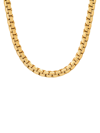Anthony Jacobs Men's 18k Gold Plated Stainless Steel Flat Box Chain Necklace In Gold Tone