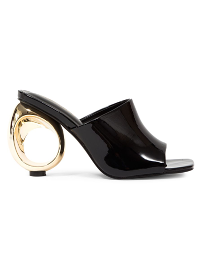 Lady Couture Women's Jloo Circular Metallic Heel Sandals In Black