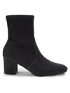 Stuart Weitzman Women's Siggy 60 Suede Block Heel Sock Boots In Camel