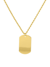 Saks Fifth Avenue Men's 14k Yellow Gold Large Dog Tag Pendant Necklace