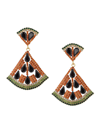 Eye Candy La Women's Luxe Ella Goldtone & Cubic Zirconia Dangle Earrings In Brass