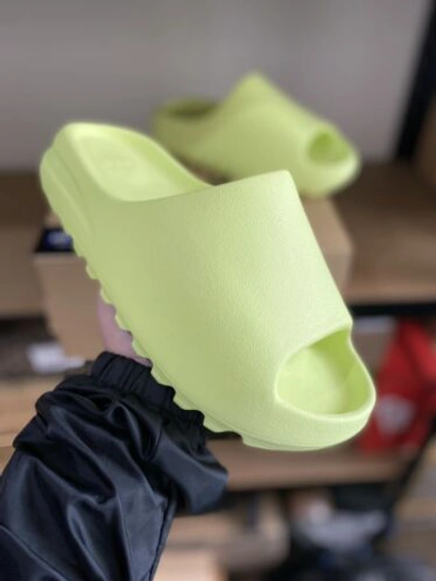 Pre-owned Yeezy Slides - Glow Green - Fast Shipping (24hours)✅ - Trusted Seller