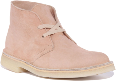 Pre-owned Clarks Originals Desert Women Two Eyelet Chukka Boot In Pink Uk Size 4 - 8