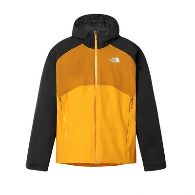 Pre-owned The North Face Men's Stratos Hooded Wp Jacket (summit Gold/tnf Black)