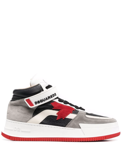 Dsquared2 Logo-print Lace-up Sneakers In Grey