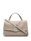 Zanellato Postina Small Tote Bag In Gray